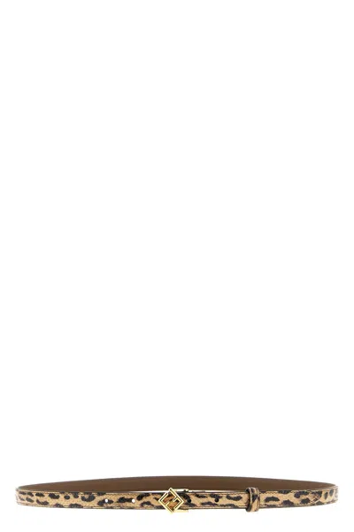 Fendi Ff Diamonds Belts Multicolor In White