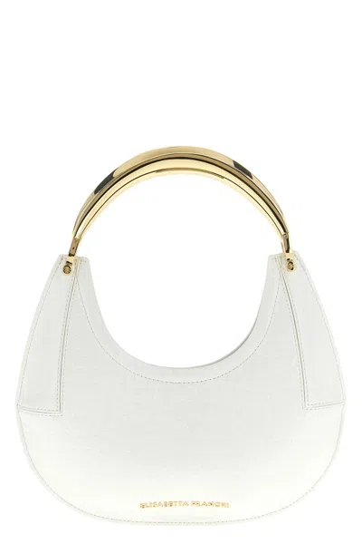 Elisabetta Franchi Logo-plaque Shoulder Bag In White