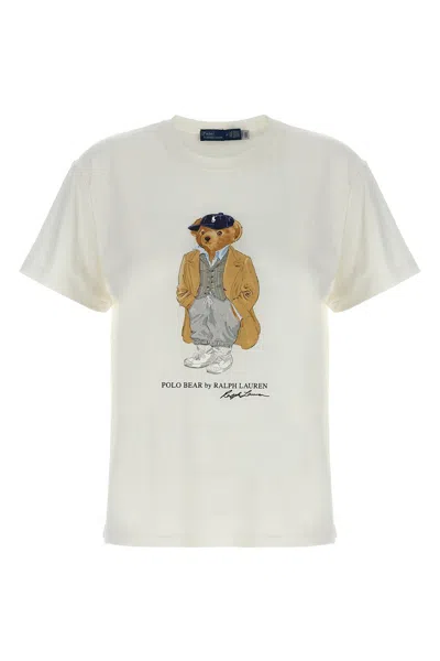 Polo Ralph Lauren White Polo Bear T-shirt In White