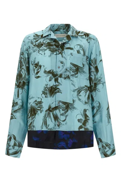 Dries Van Noten Floral Pattern Long Sleeves Shirt With Chest Pocket In Multi