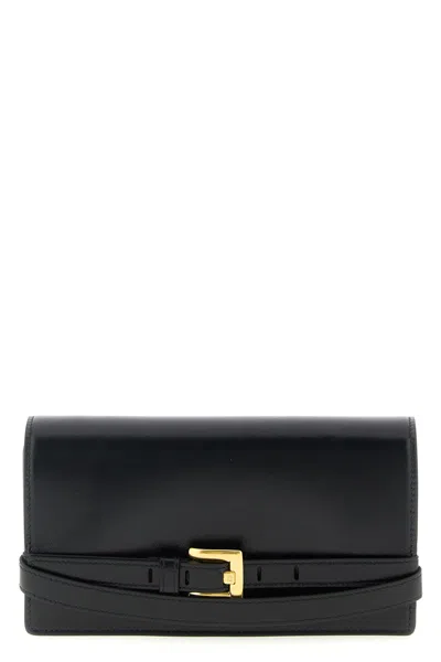 Balmain Chain Strap Buckle Detail Gold-tone Hardware In Black