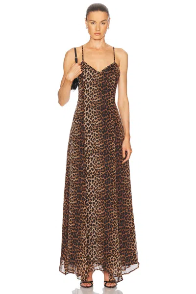 Sprwmn Bias Maxi Dress In Brown