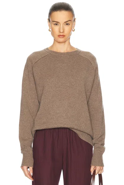 Sprwmn Classic Crew Sweater In Brown