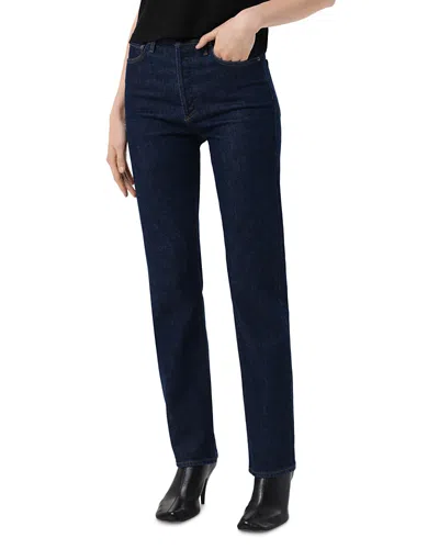 Agolde Harper Mid Rise Relaxed Straight Jeans In Reissue In Blue