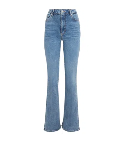 Frame The Reboot Crop Mid-rise Bootcut Jeans In Blue