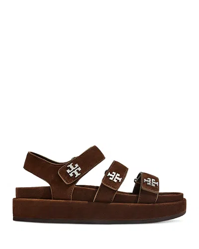 Tory Burch Kira Slingback Platform Sport Sandal In Brown