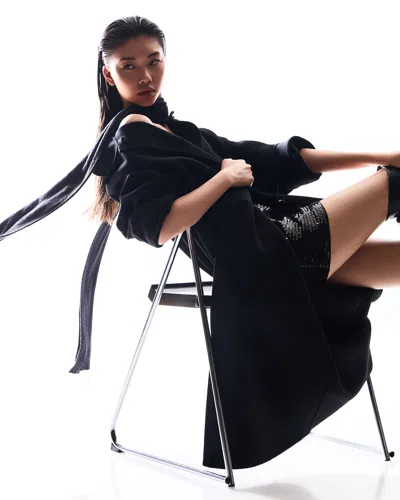 Armani Exchange Button-fastening Coat In Black