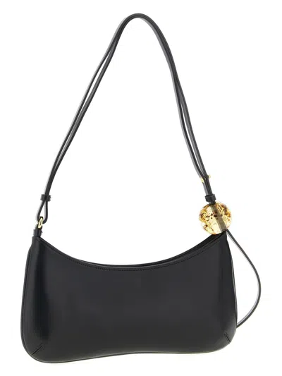 Jacquemus Le Bisou Perle Smooth Leather Bag In Black
