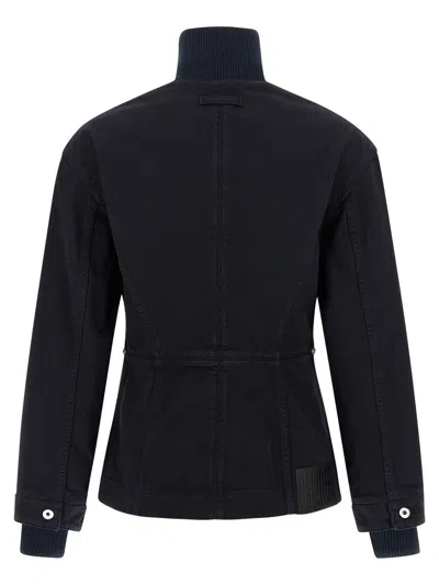 Jean Paul Gaultier 'the Slit Denim' Jacket In Blue