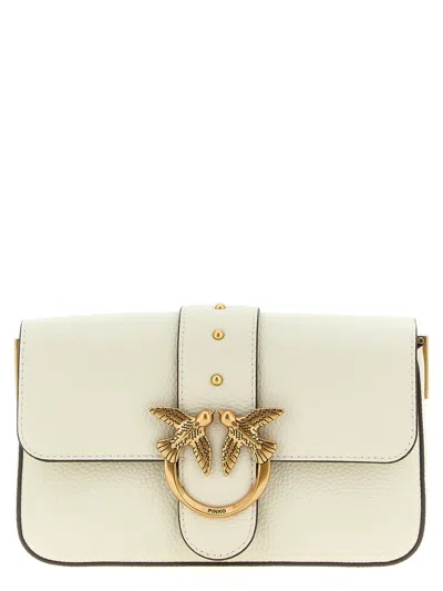 Pinko Love One Classic Slouchy Clutch In White
