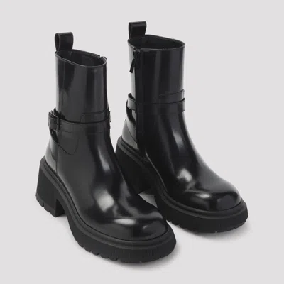 Jimmy Choo 'flat Chunky Sole Ankle Boots' In Black