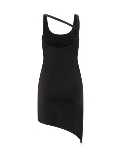 Courrèges Asymmetrical-strap Mini Dress In Black