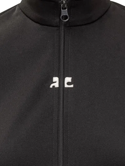 Courrèges Interlock Zipped Top In Black