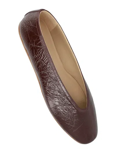 Le Monde Beryl Naplack Round Toe Ballerina Shoes In Purple