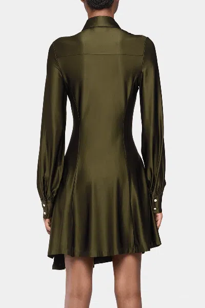 Rabanne Draped Jersey Mini Dress In Green