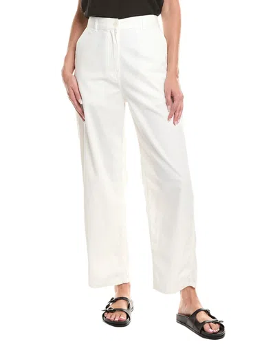 The Row Sharka Straight-leg Cotton-blend Trousers In White