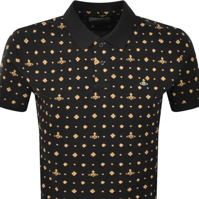 Vivienne Westwood Classic Polo T Shirt Black In Black
