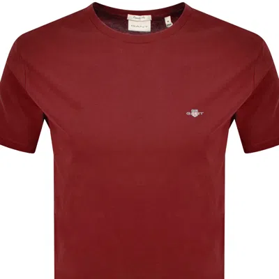 Gant Original Regular Shield T Shirt Red In Red