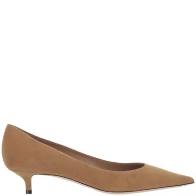 Jimmy Choo Décolleté Amelia In Suede Color Toffee In Brown