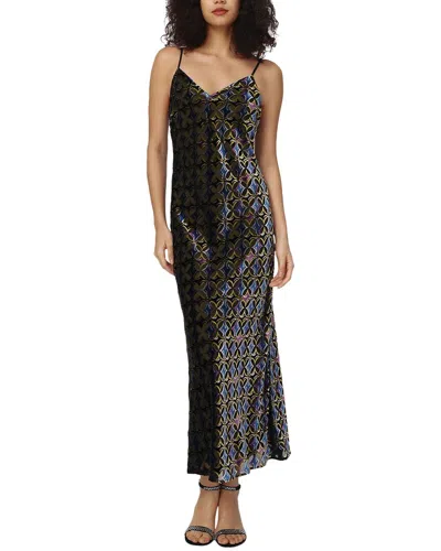 Diane Von Furstenberg Spaghetti-strap Patterned Midi Dress In Green