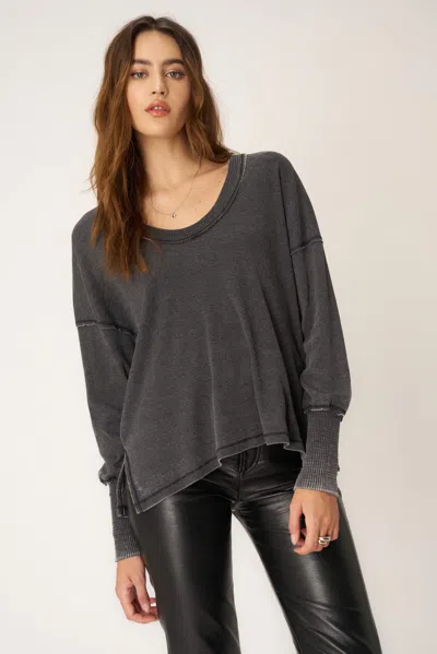 Project Social T Get Up And Go Long Sleeve Tee In Charcoal In Black