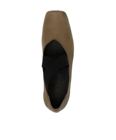 Uma Wang Square Toe Ballet Flats In Brown