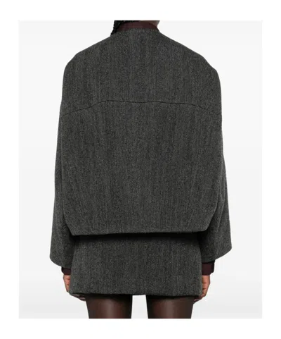 P.a.r.o.s.h Button-fastening Patch-pocket Jacket In Gray