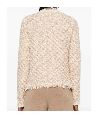 Fabiana Filippi Bicolor Tweed Boucle Jacket In Neutral