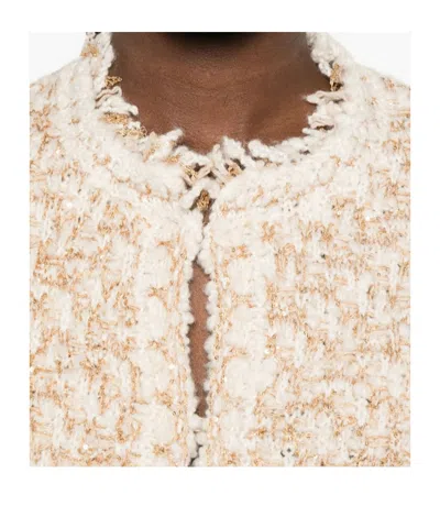 Fabiana Filippi Bicolor Tweed Boucle Jacket In Neutral