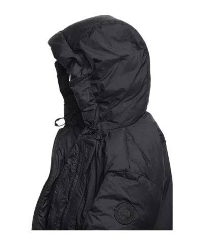Canada Goose Cropped Black Puffer Jacket With Adjustable Hood