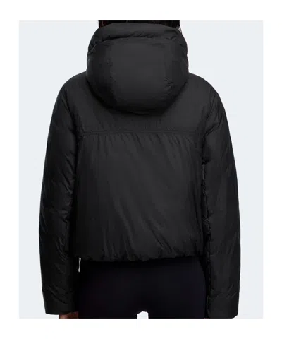 Canada Goose Cropped Black Puffer Jacket With Adjustable Hood