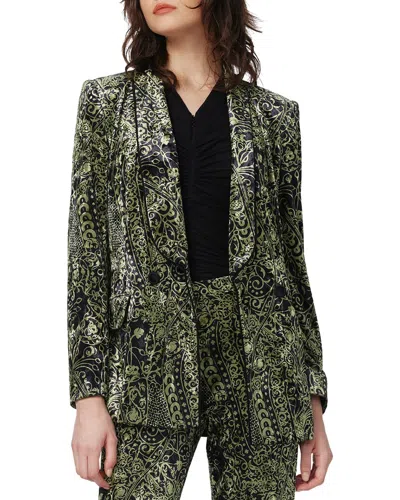 Diane Von Furstenberg Chiana Velvet Blazer In Green