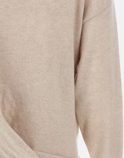 Marella Stand Collar Sweater In White