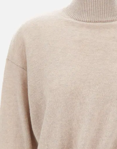 Marella Stand Collar Sweater In White