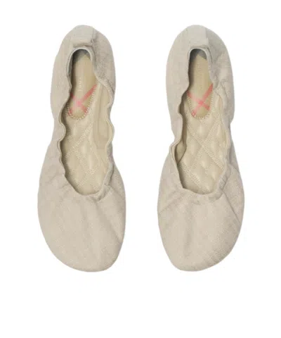Burberry Checked Ballet Flats In Gray