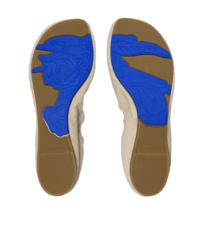 Burberry Checked Ballet Flats In Gray