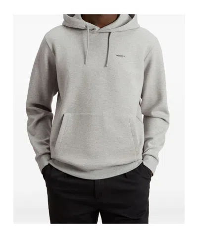 Woolrich Light Grey Hoodie With Adjustable Drawstring In Blue