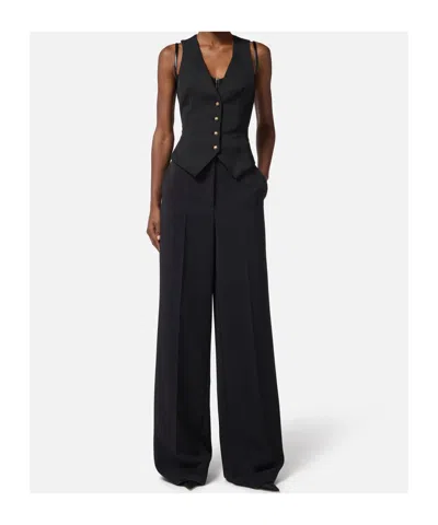 Elisabetta Franchi Button-fastening Waistcoat In Black