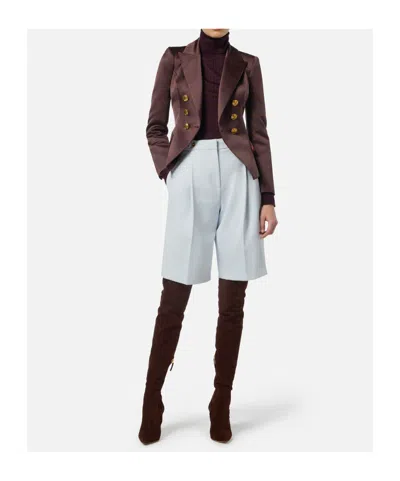 Elisabetta Franchi Chaqueta Casual - Rojo Oscuro In Burgundy