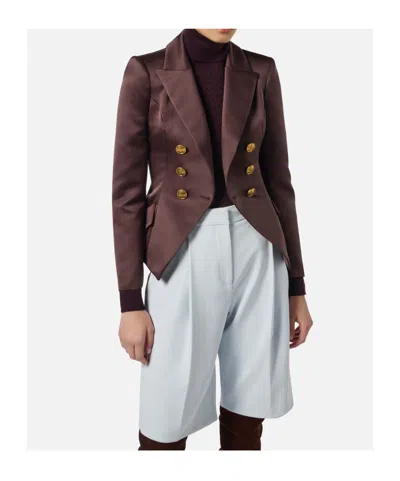 Elisabetta Franchi Chaqueta Casual - Rojo Oscuro In Burgundy