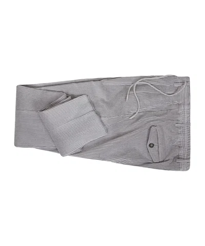 Eleventy Fitted Blazer With Back Vent And Drawstring Waist In Gray