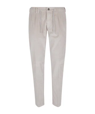 Eleventy Trousers With Back Pockets And Button Detail In Gray