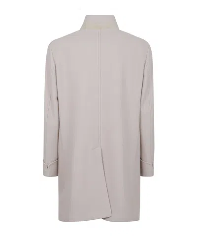 Eleventy Single-breasted Coat With Mandarin Collar And Button Closure In Gray