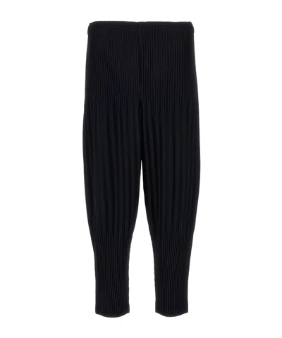 Issey Miyake Midnight Blue Polyester Pant In Black