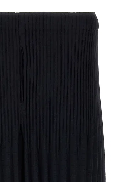 Issey Miyake Midnight Blue Polyester Pant In Black