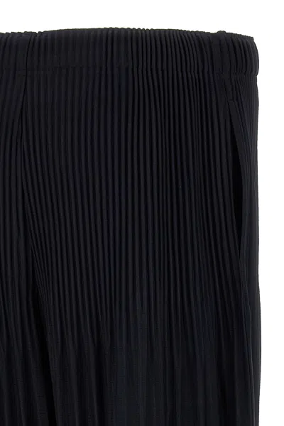 Issey Miyake Midnight Blue Polyester Pant In Black