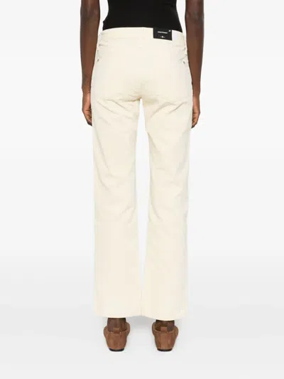 7 For All Mankind Calie Straight Leg Corduroy Pants Clothing In Neutral