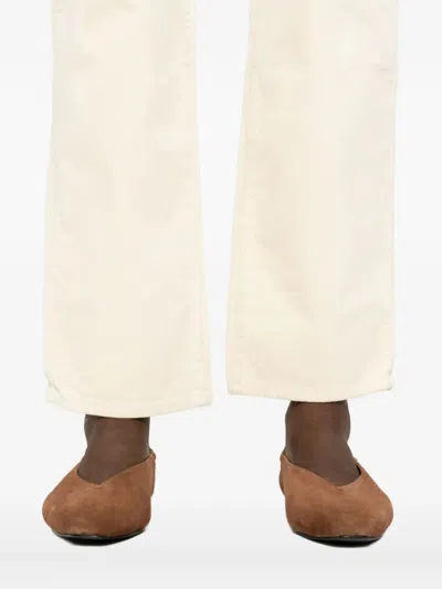 7 For All Mankind Calie Straight Leg Corduroy Pants Clothing In Neutral