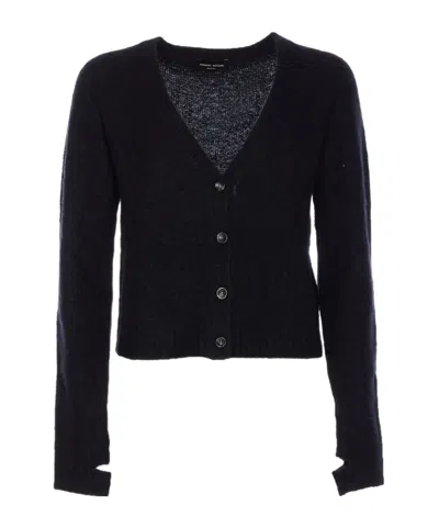 Roberto Collina Knitwear V-neck Cut Out Detail In Blue