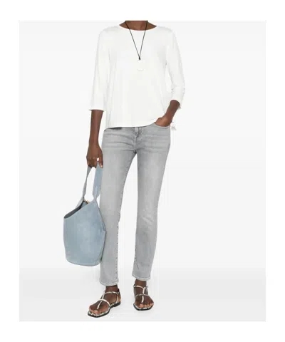 7 For All Mankind Relaxed Skinny Full Scale Trousers In Gray